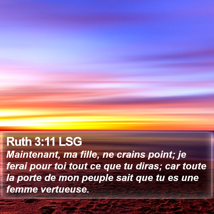 Ruth 3:11 LSG Bible Study