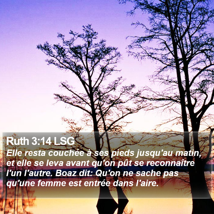 Ruth 3:14 LSG Bible Study