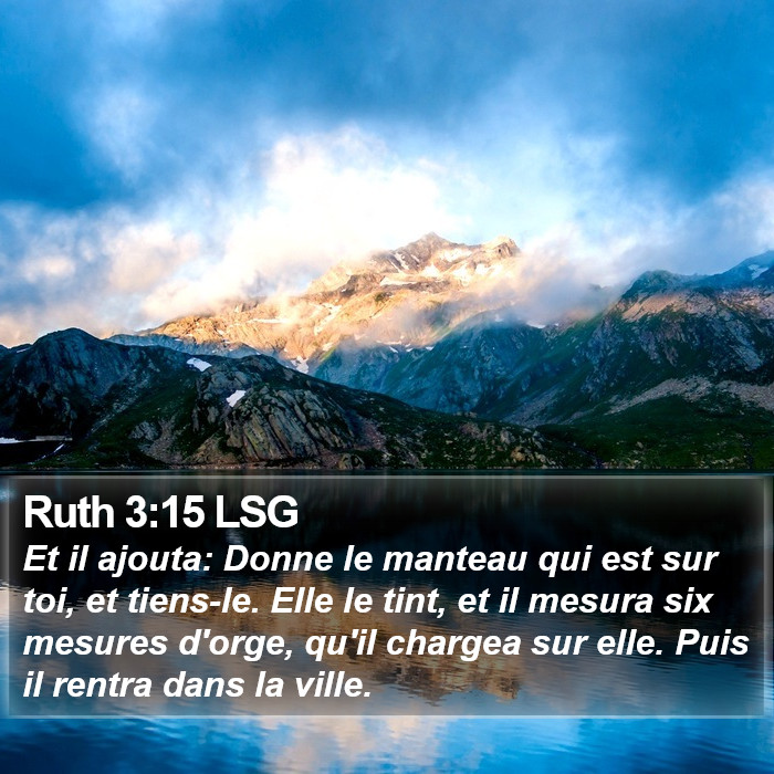 Ruth 3:15 LSG Bible Study