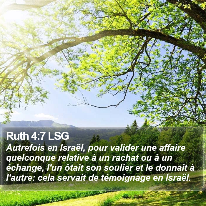 Ruth 4:7 LSG Bible Study