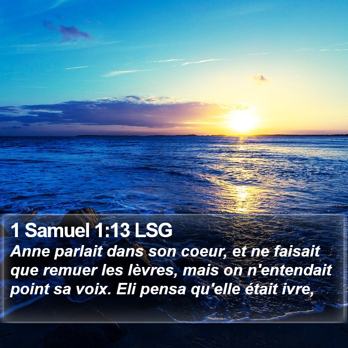 1 Samuel 1:13 LSG Bible Study