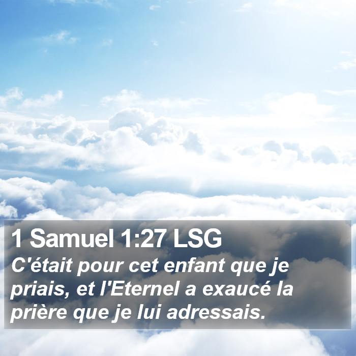 1 Samuel 1:27 LSG Bible Study