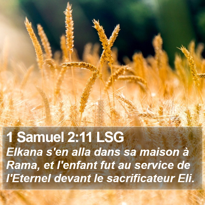 1 Samuel 2:11 LSG Bible Study