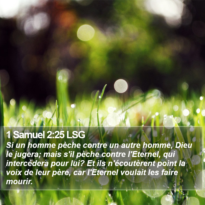 1 Samuel 2:25 LSG Bible Study