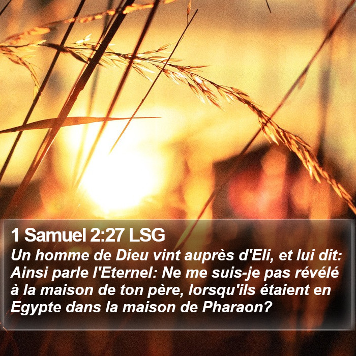 1 Samuel 2:27 LSG Bible Study