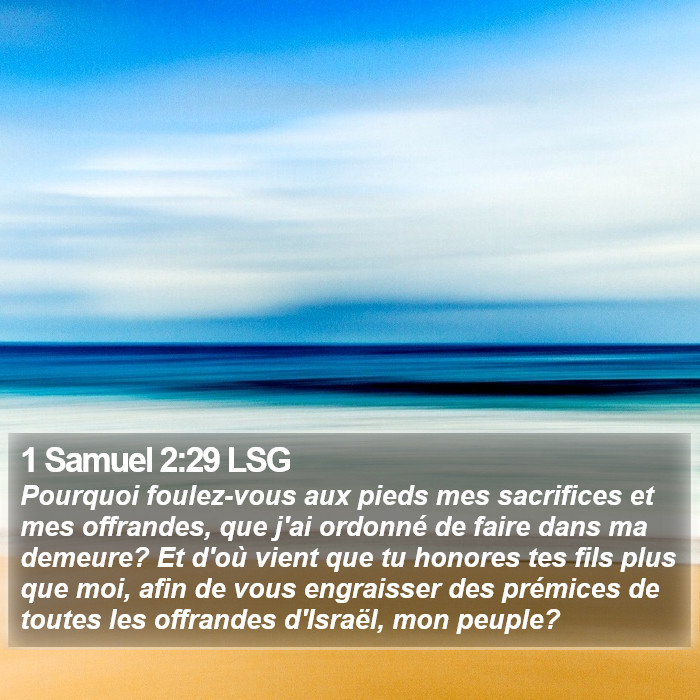 1 Samuel 2:29 LSG Bible Study