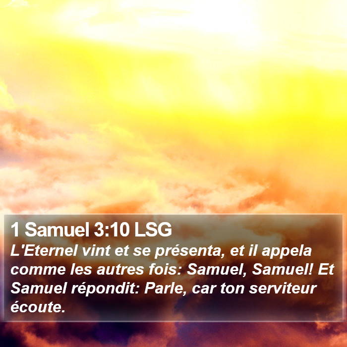 1 Samuel 3:10 LSG Bible Study