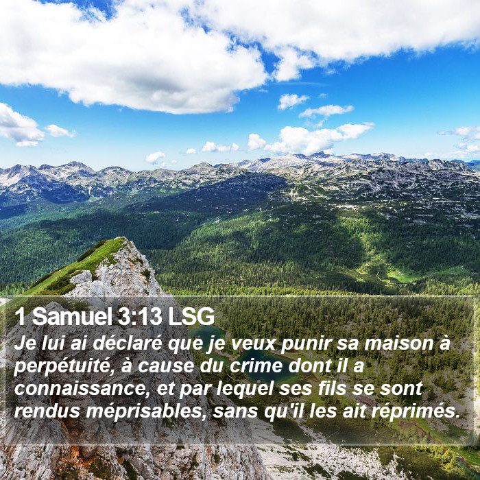 1 Samuel 3:13 LSG Bible Study