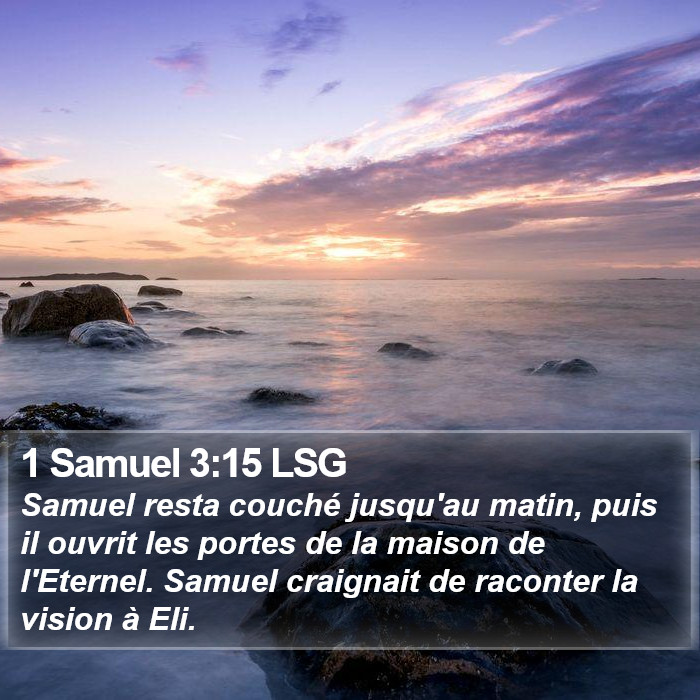 1 Samuel 3:15 LSG Bible Study