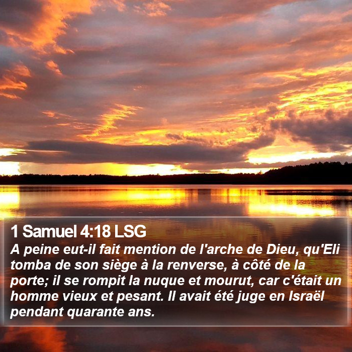 1 Samuel 4:18 LSG Bible Study