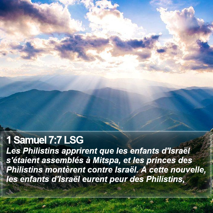 1 Samuel 7:7 LSG Bible Study