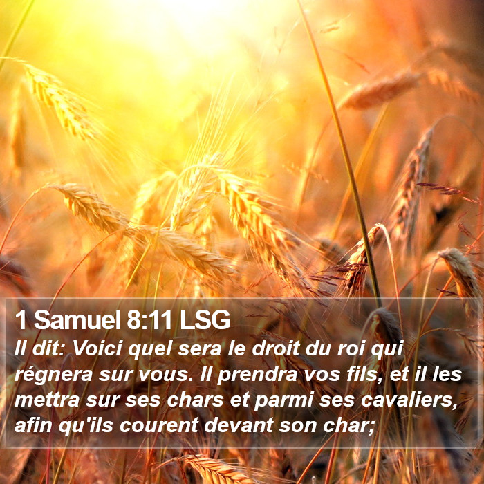 1 Samuel 8:11 LSG Bible Study