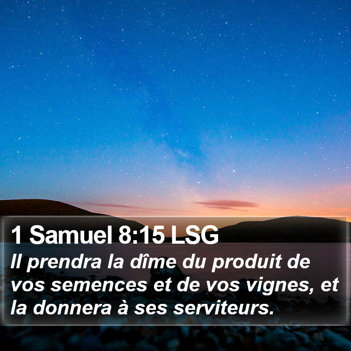 1 Samuel 8:15 LSG Bible Study