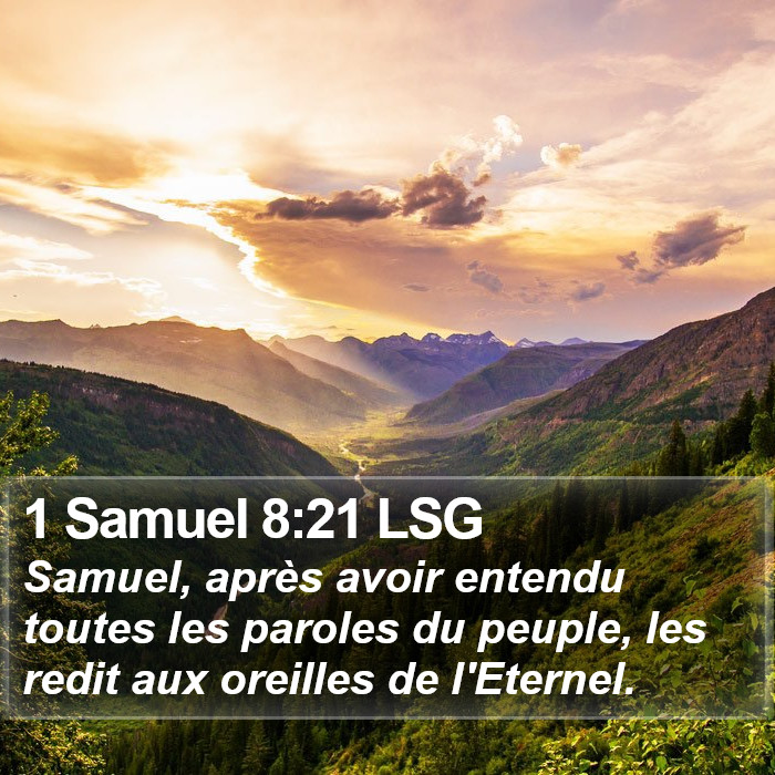 1 Samuel 8:21 LSG Bible Study