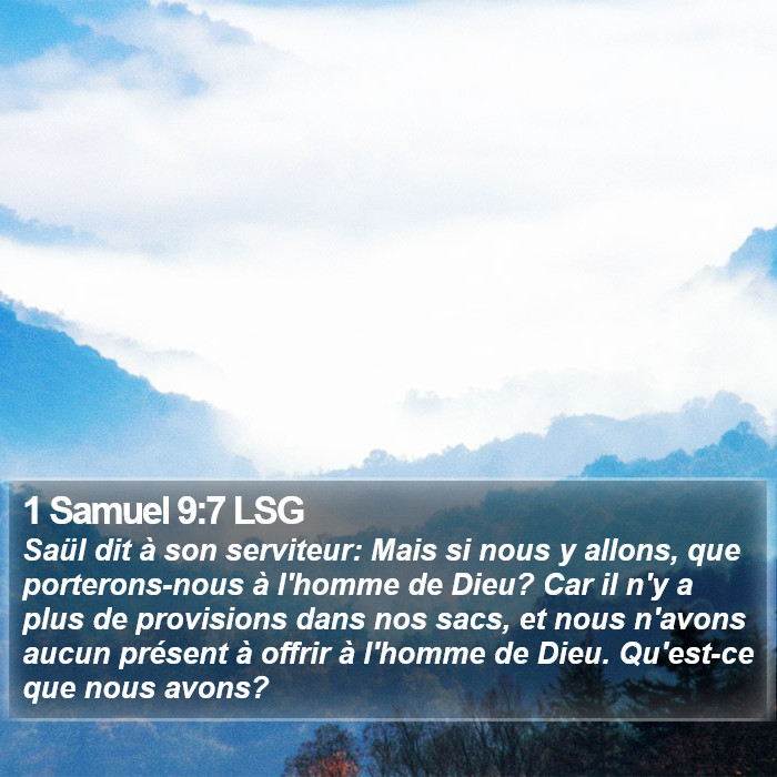 1 Samuel 9:7 LSG Bible Study