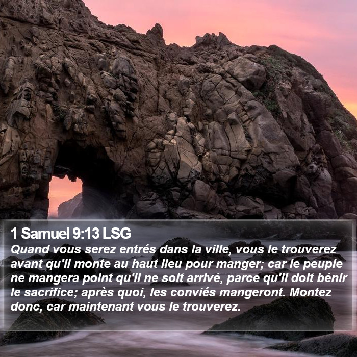 1 Samuel 9:13 LSG Bible Study