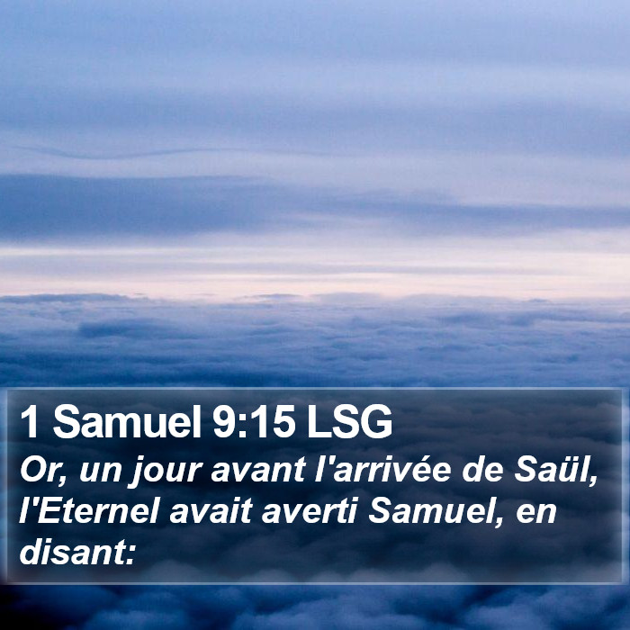 1 Samuel 9:15 LSG Bible Study