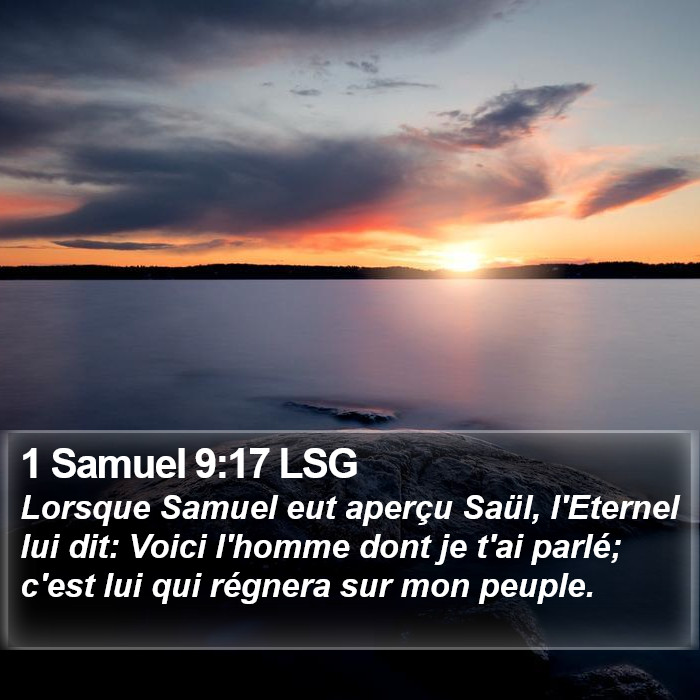 1 Samuel 9:17 LSG Bible Study
