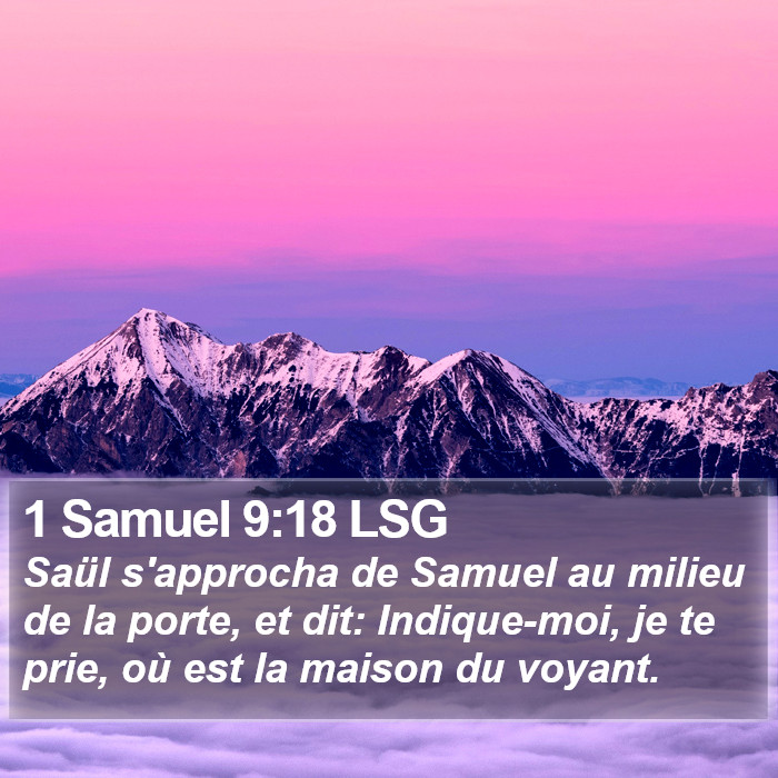 1 Samuel 9:18 LSG Bible Study