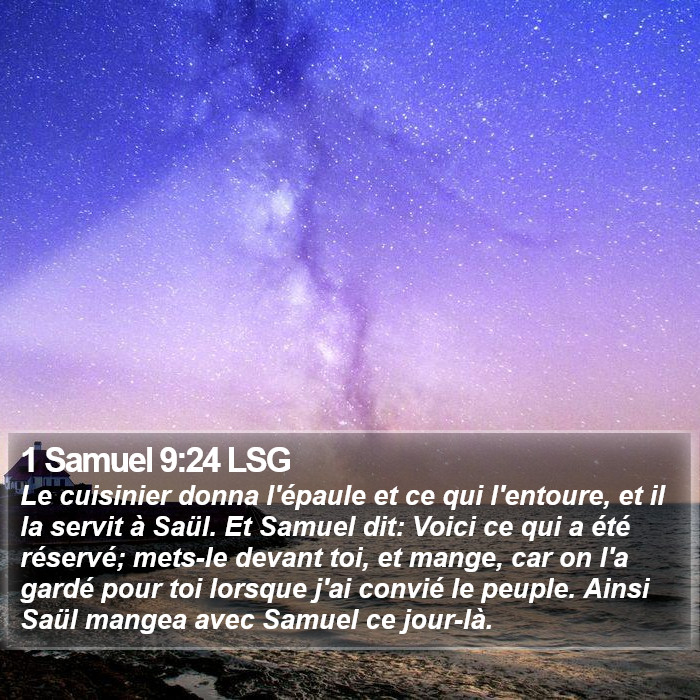 1 Samuel 9:24 LSG Bible Study