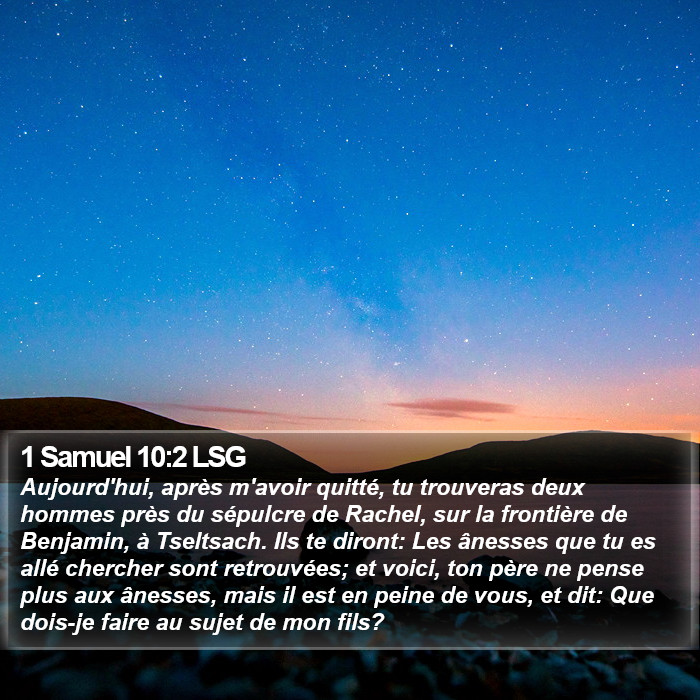 1 Samuel 10:2 LSG Bible Study