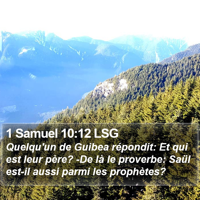 1 Samuel 10:12 LSG Bible Study