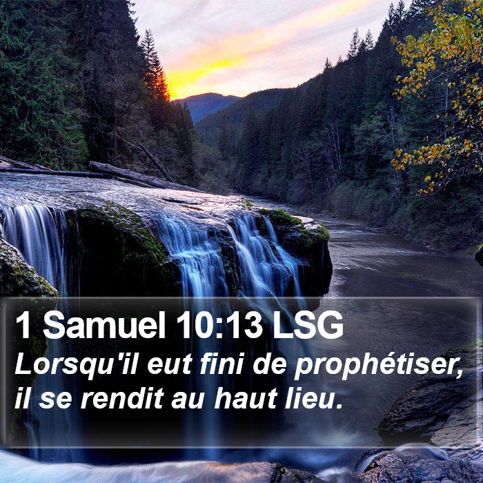 1 Samuel 10:13 LSG Bible Study