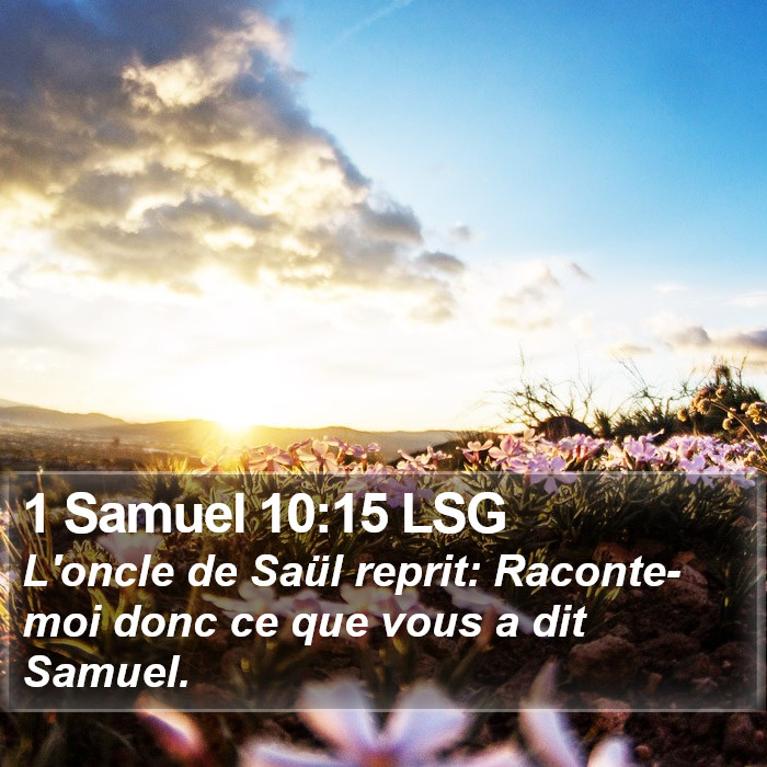 1 Samuel 10:15 LSG Bible Study