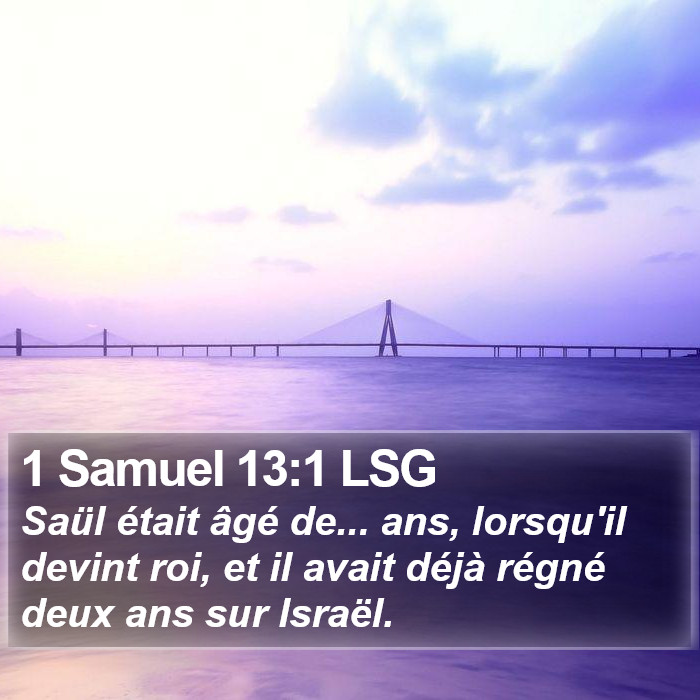 1 Samuel 13:1 LSG Bible Study