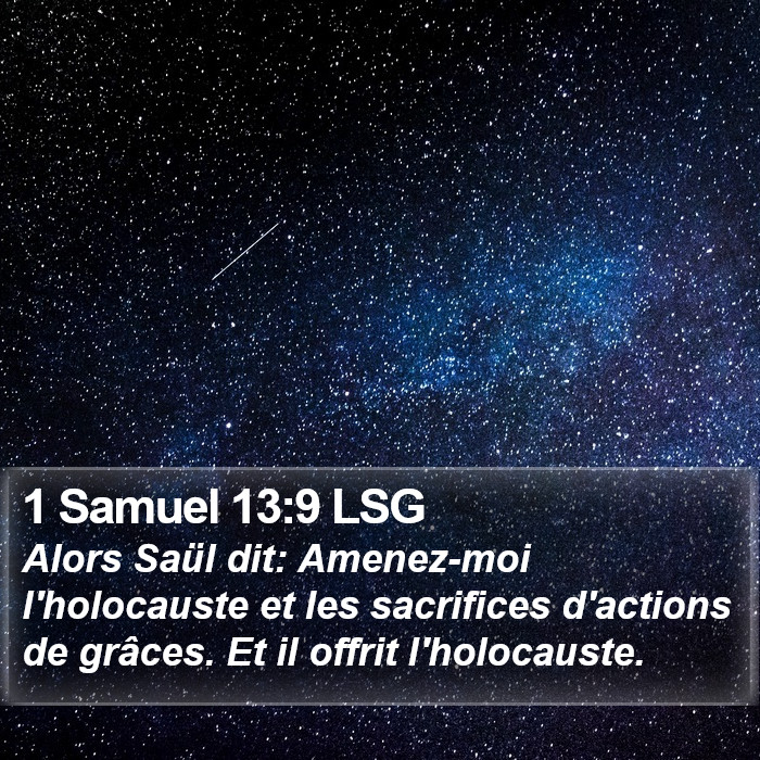 1 Samuel 13:9 LSG Bible Study