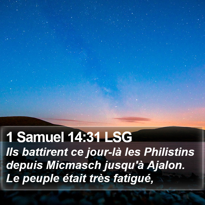 1 Samuel 14:31 LSG Bible Study