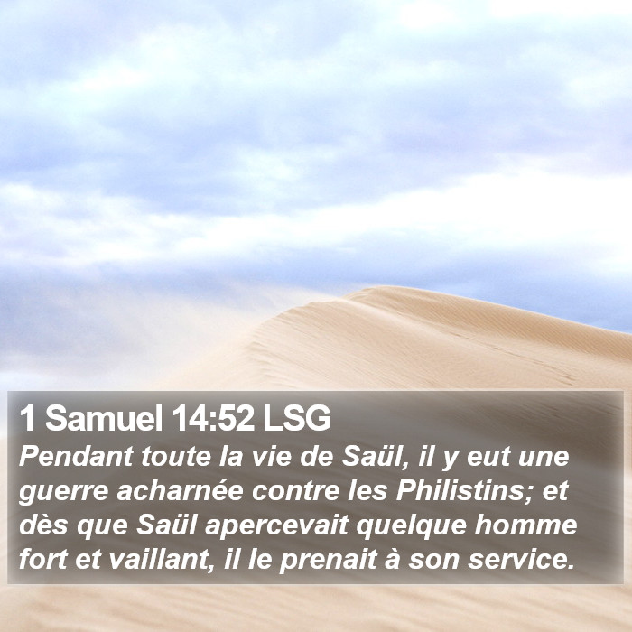 1 Samuel 14:52 LSG Bible Study