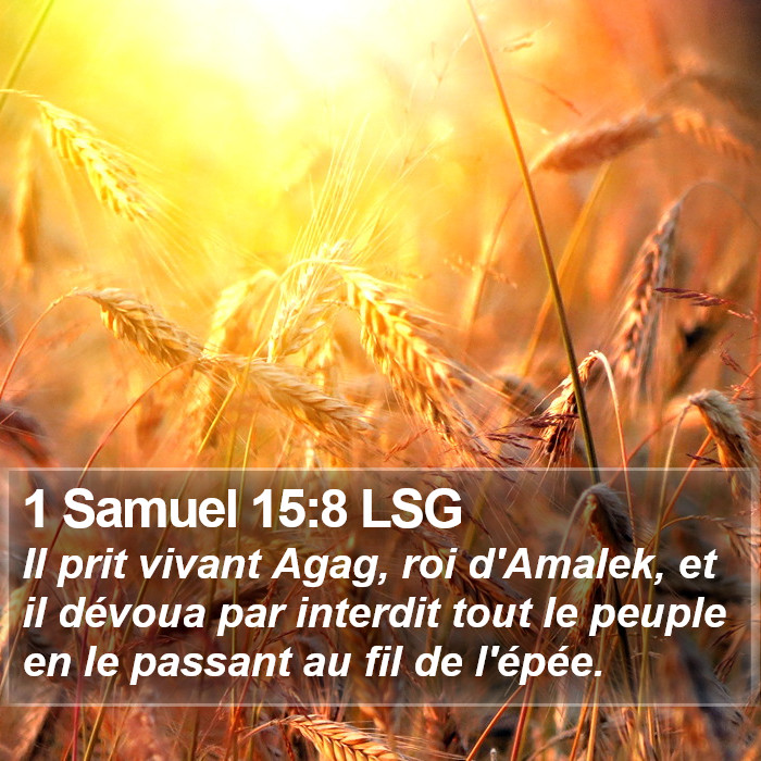 1 Samuel 15:8 LSG Bible Study