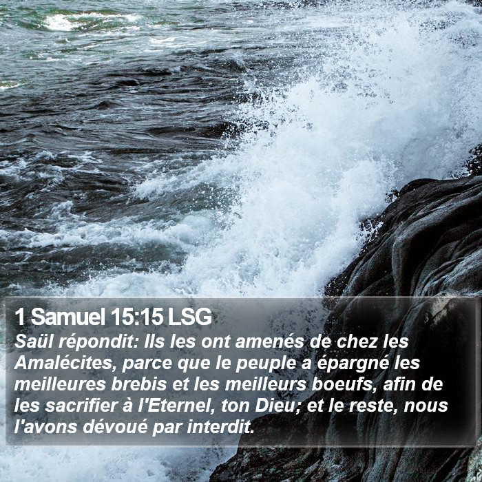 1 Samuel 15:15 LSG Bible Study