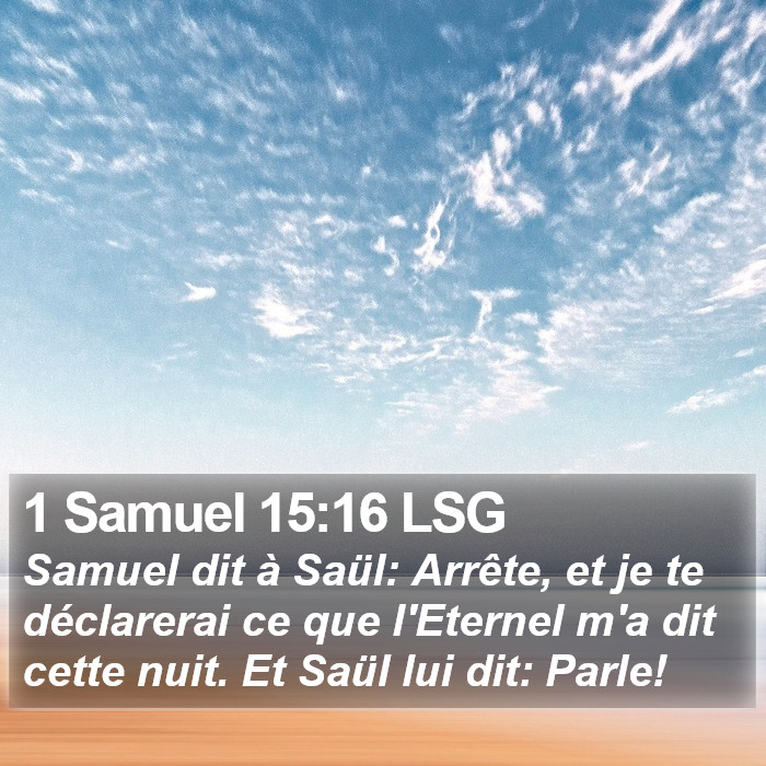 1 Samuel 15:16 LSG Bible Study