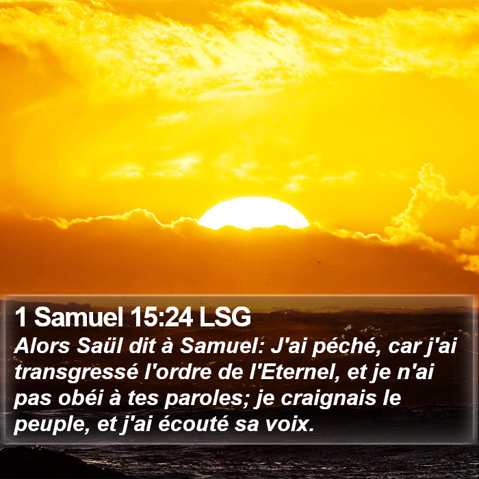 1 Samuel 15:24 LSG Bible Study