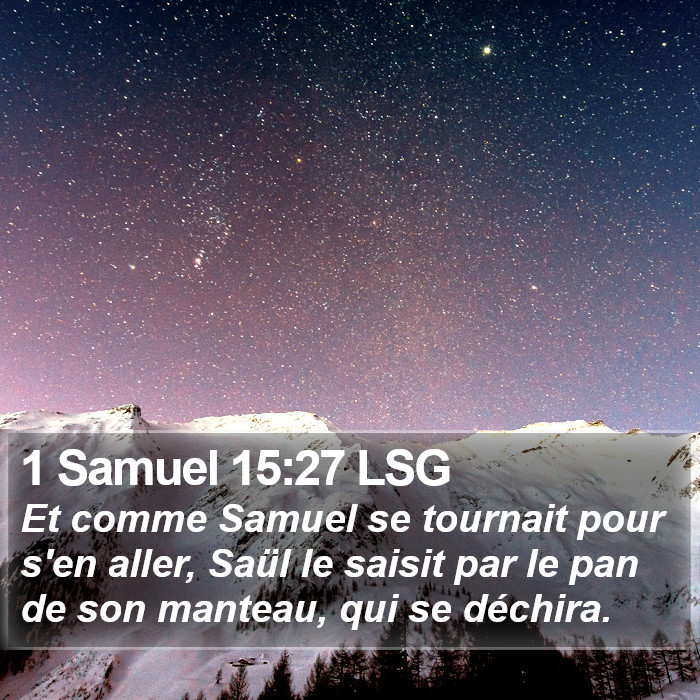 1 Samuel 15:27 LSG Bible Study