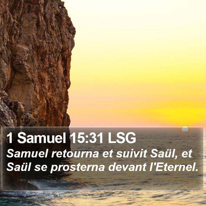 1 Samuel 15:31 LSG Bible Study