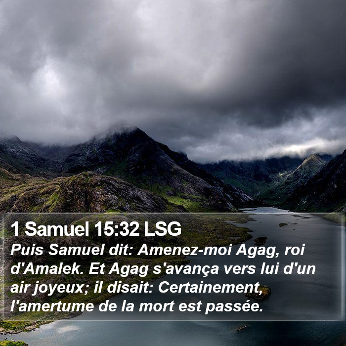 1 Samuel 15:32 LSG Bible Study