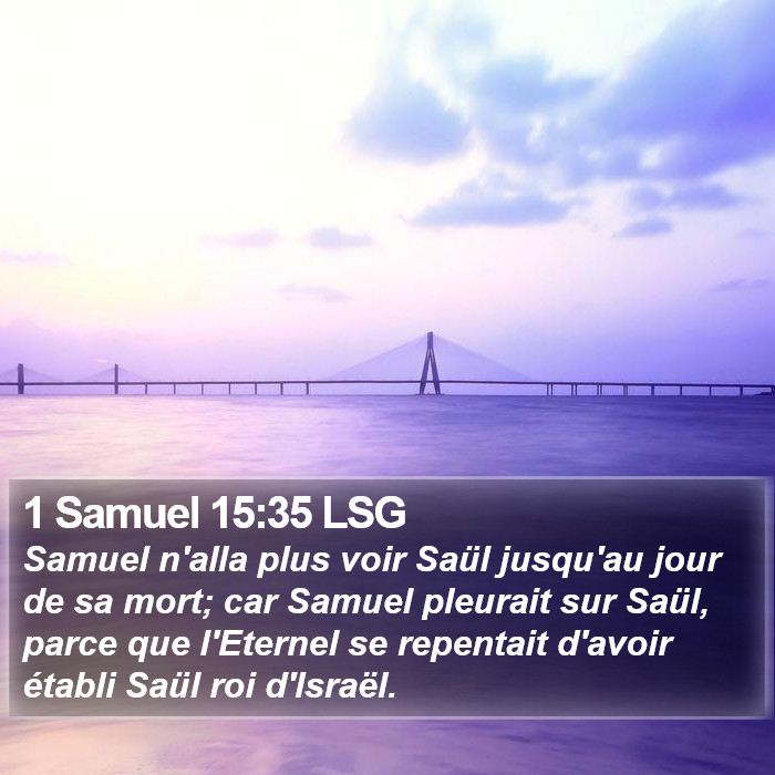 1 Samuel 15:35 LSG Bible Study