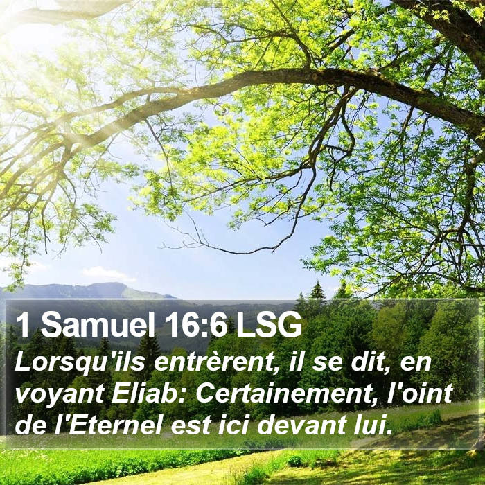 1 Samuel 16:6 LSG Bible Study