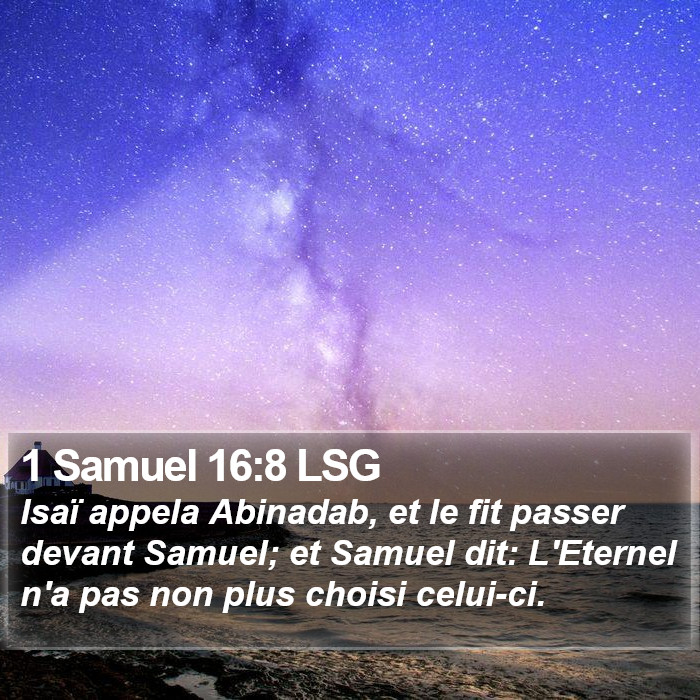 1 Samuel 16:8 LSG Bible Study