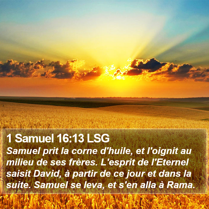 1 Samuel 16:13 LSG Bible Study