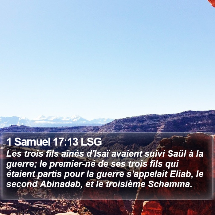 1 Samuel 17:13 LSG Bible Study
