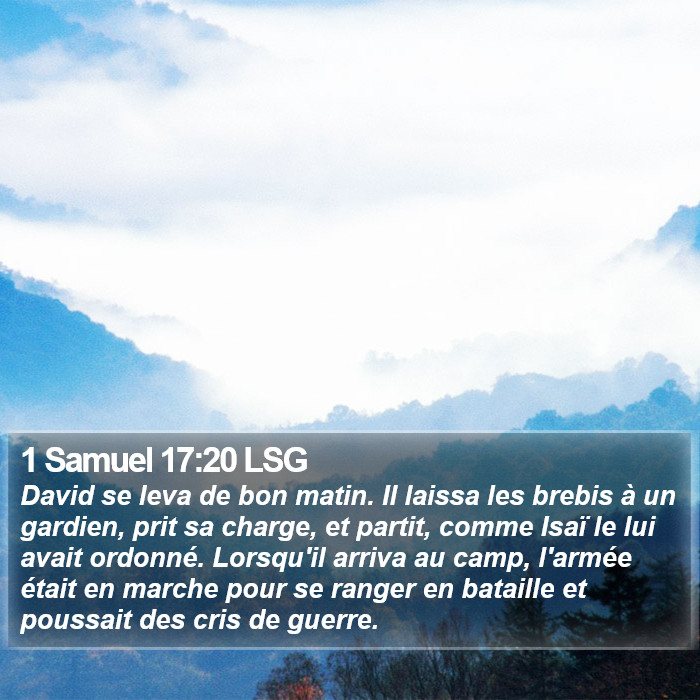 1 Samuel 17:20 LSG Bible Study