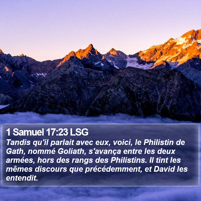 1 Samuel 17:23 LSG Bible Study