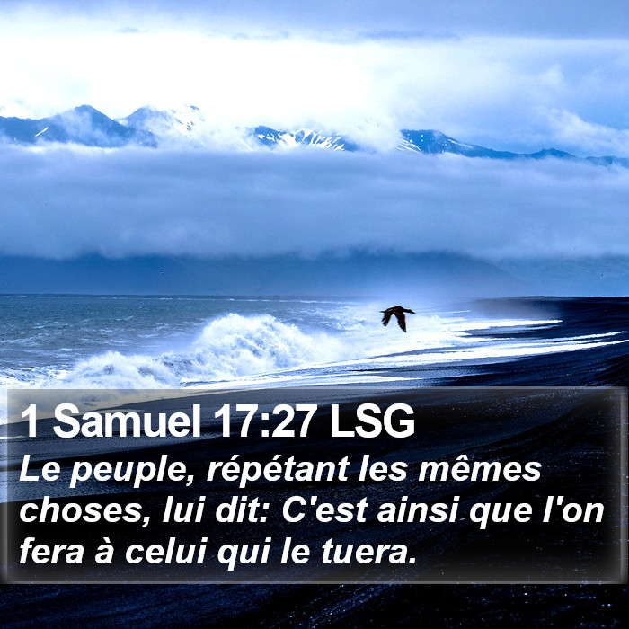 1 Samuel 17:27 LSG Bible Study