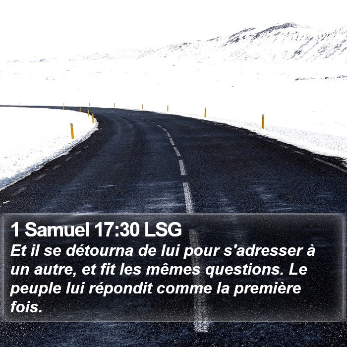 1 Samuel 17:30 LSG Bible Study