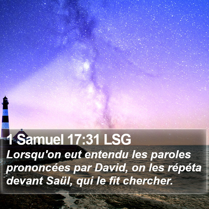 1 Samuel 17:31 LSG Bible Study