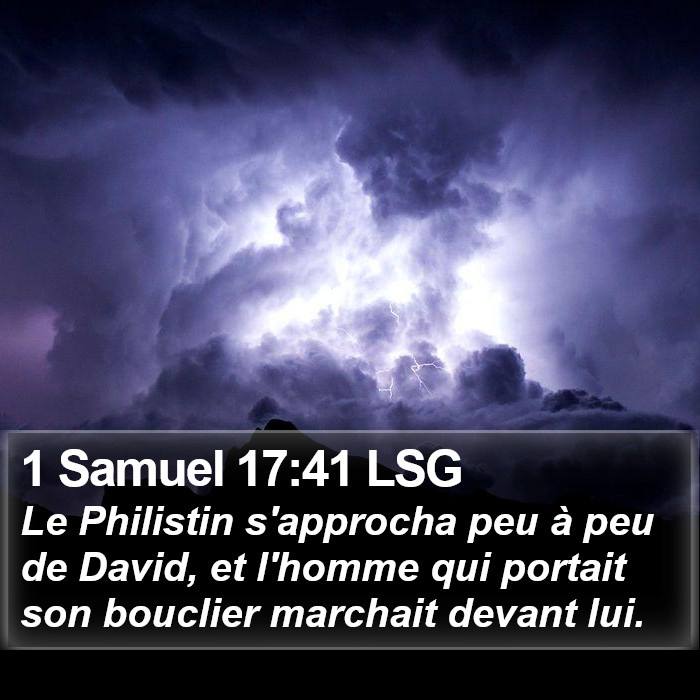 1 Samuel 17:41 LSG Bible Study